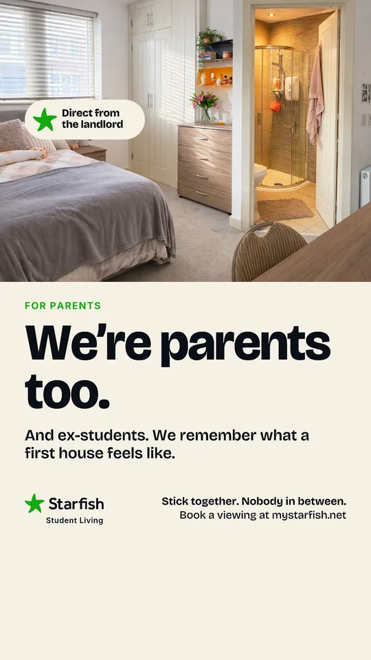 Tall Story ad: “We’re parents too.” with a bedroom photo.